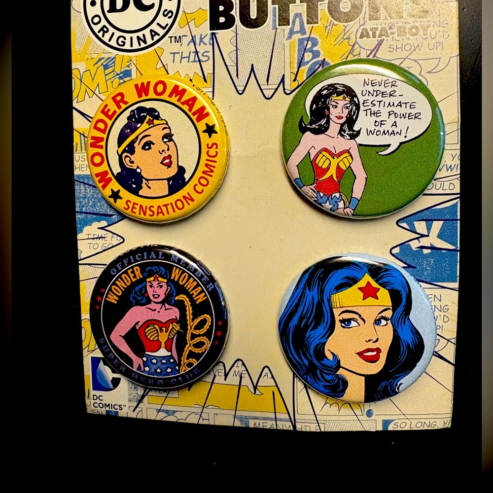 DC Retro Wonder Woman Pin Bundle.